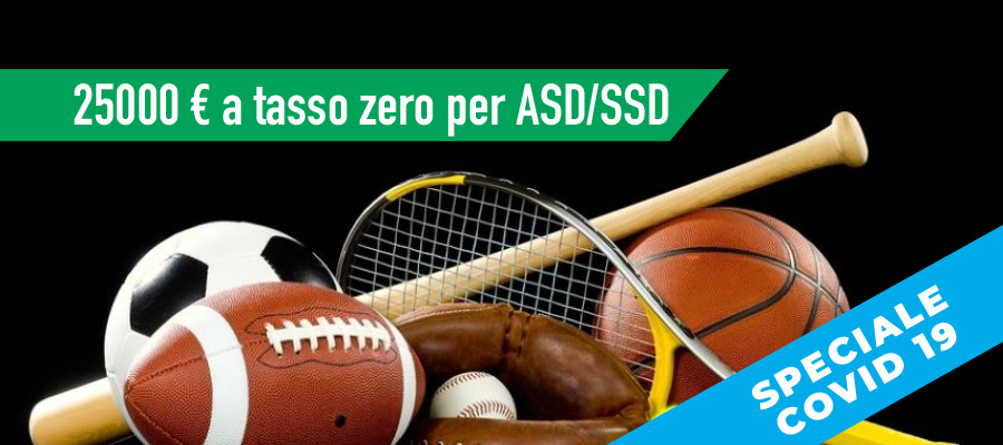 25000 euro a tasso zero per ASD/SSD