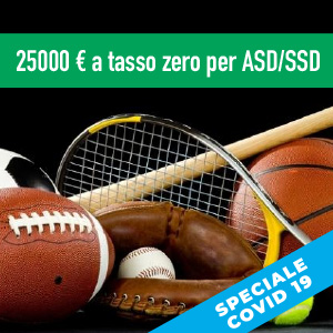 25000 euro a tasso zero per ASD/SSD